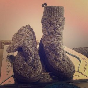 Knitted Lace Up Back Detail UGGs